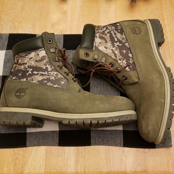 camouflage timberland boots for sale